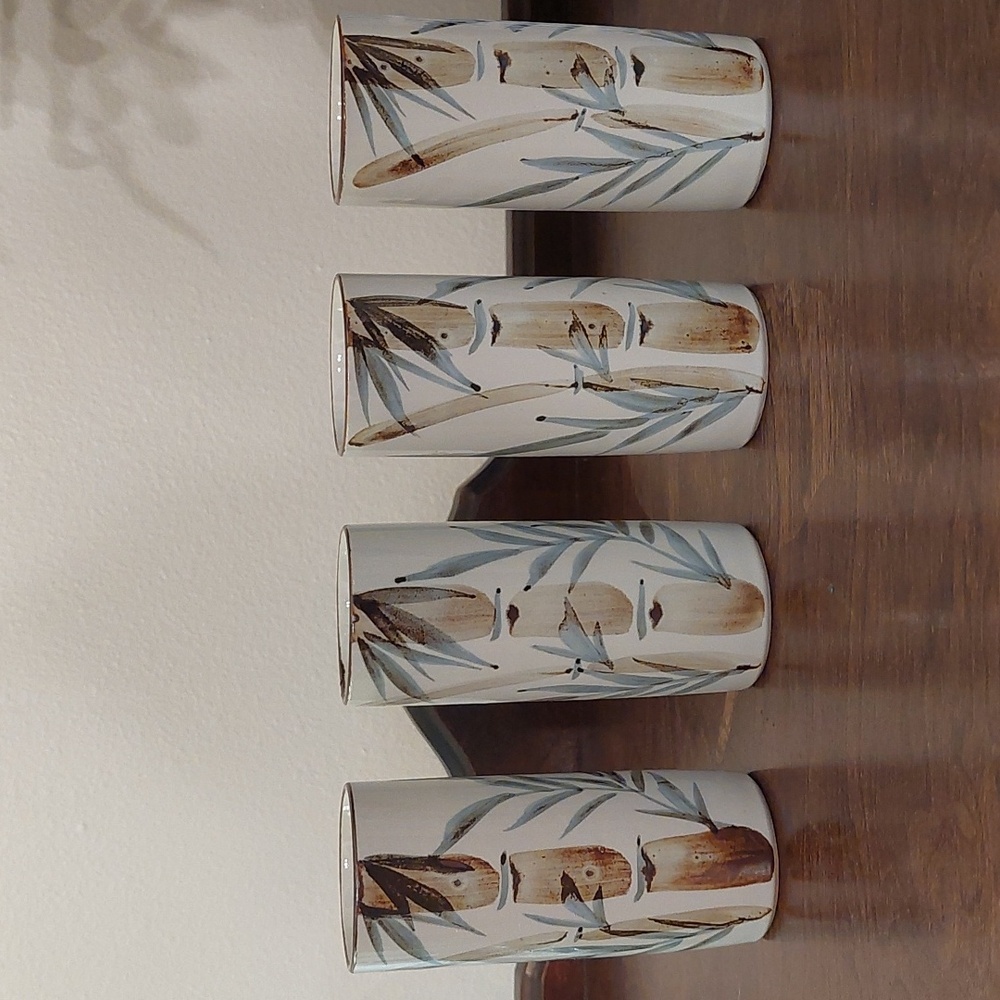 Vintage Bamboo Tumblers-Vases